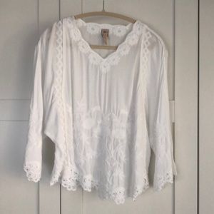 White Peasant Top
